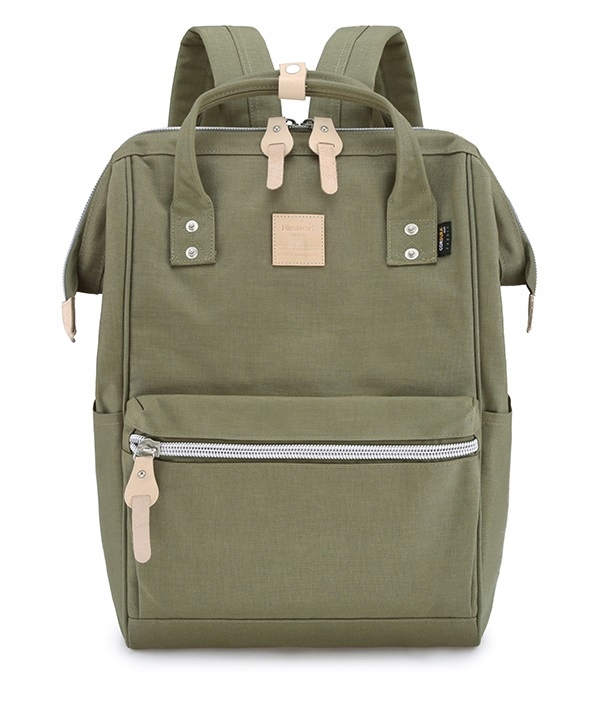 Himawari® - Štýlový športový batoh s priehradkou na laptop, khaki farba